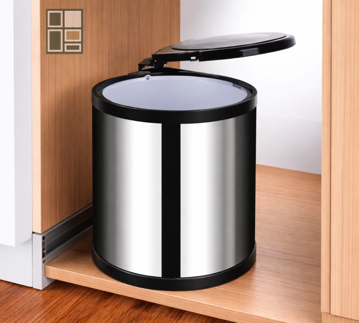 14 Litre Waste Bin — Wellmax Kitchen Accessories — Ali Plywood Center Mirpur AJK